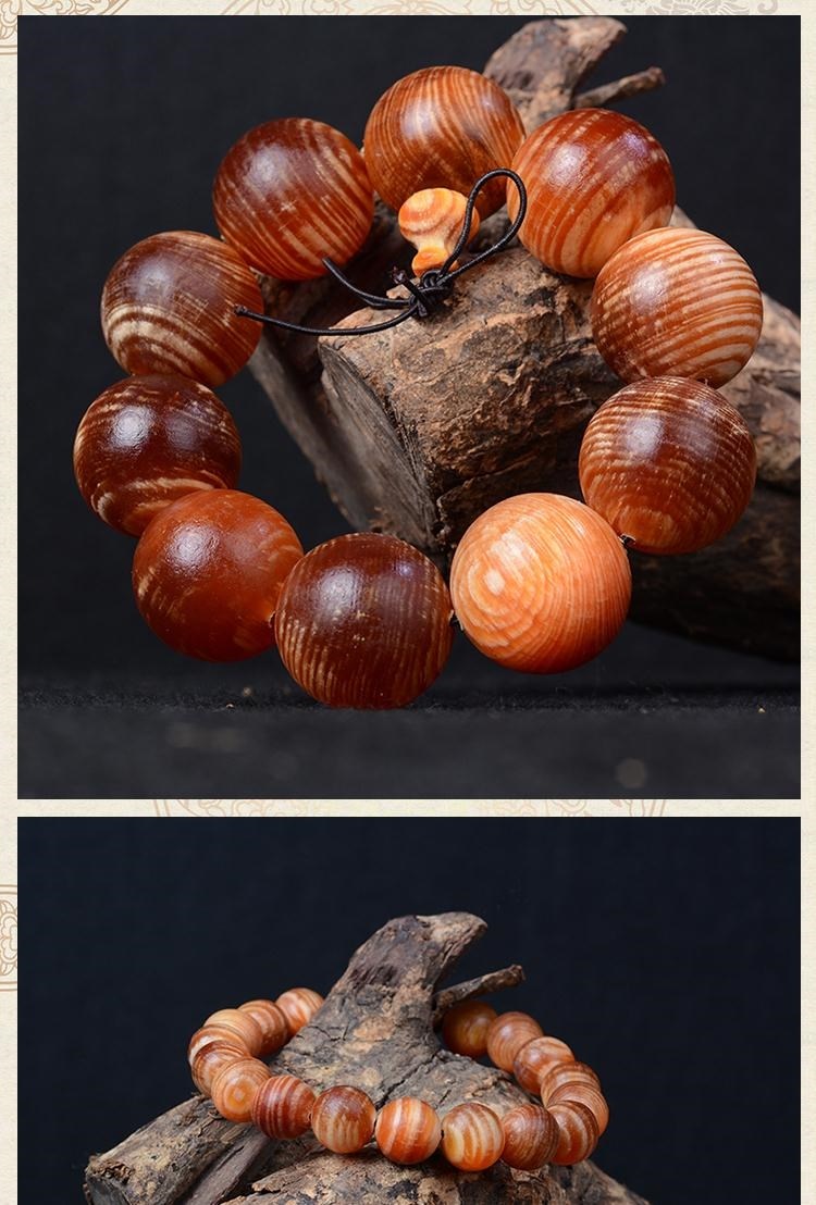 宾昔血龙木手串龙血木手串东北松明子木手串松明子手把件沉香透光25mm