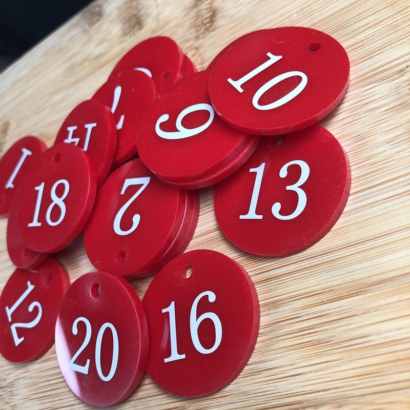 然修ranxiu亚克力号码牌数字牌麻辣烫叫号牌编号牌健身寄存牌桑拿手牌