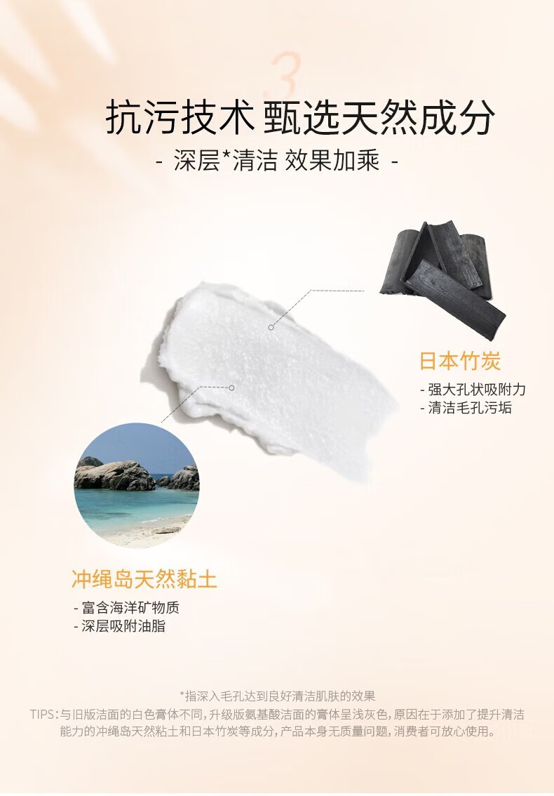 城野医生（DR.CI:LABO）氨基酸洗面奶男女泡沫绵密温和亲肤毛孔控油水黑头润洁面护肤品 氨基酸洗面奶 120g