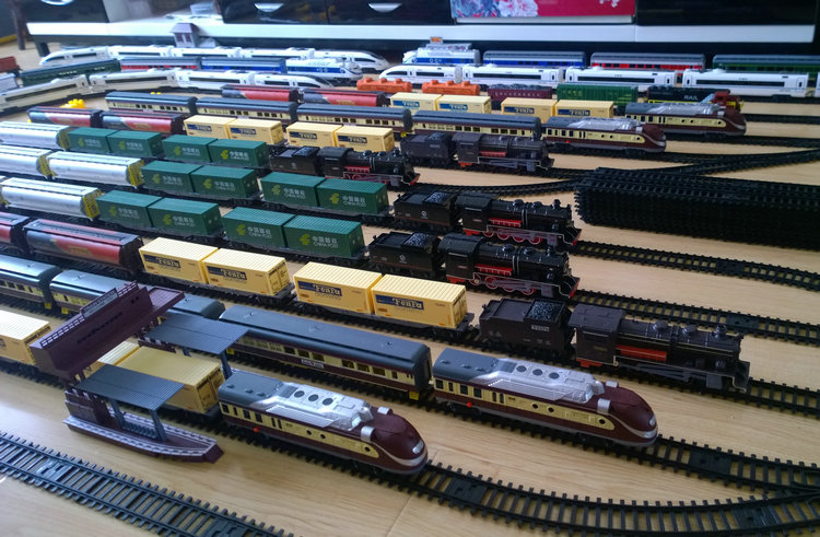 小火车动车和谐号儿童玩具仿真电动轨道火车模型火车头大比例1:87