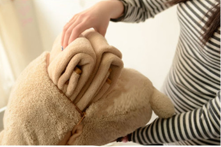 卡通可爱汽车毯抱枕毯子三合一手捂毛巾被毛毯珊瑚绒午睡毯办公室