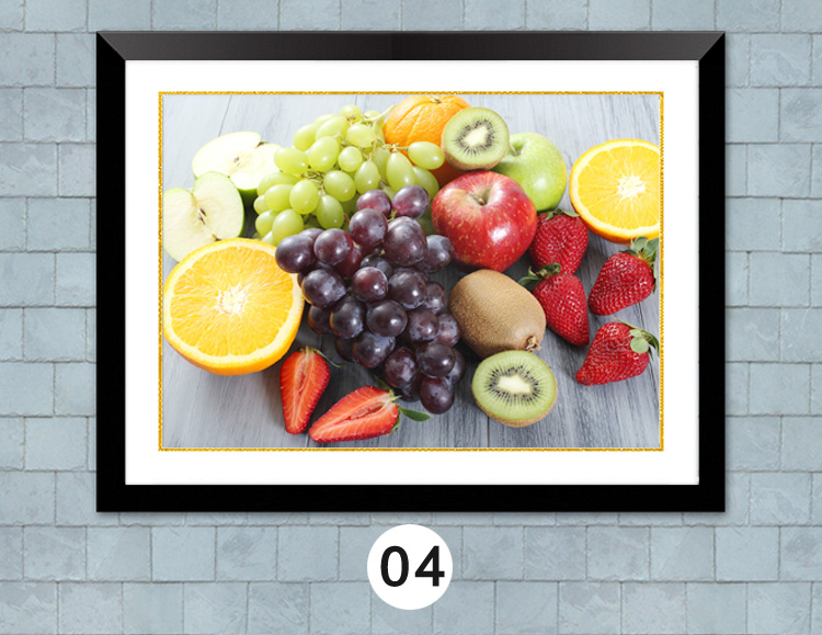 餐厅水果装饰画厨房挂画水果店食堂墙壁画现代简约过道背景墙画12款