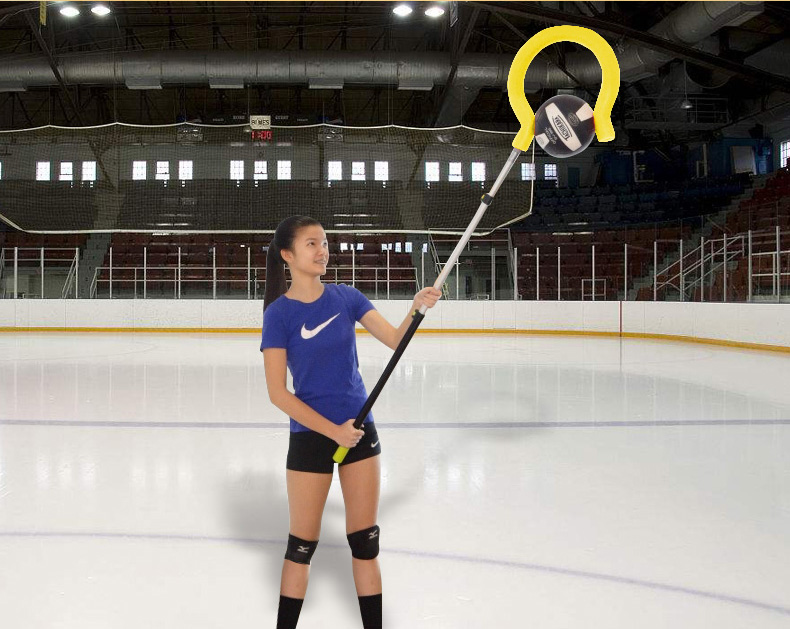 气排硬排用排球扣球训练器杆训练辅助器材排球老师教练实用教具问号