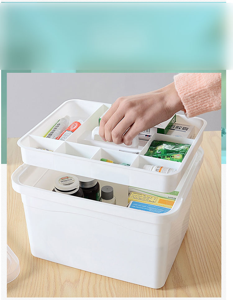 家庭特大号医药箱多层急救药品收纳整理箱家用塑料儿童小药箱盒子收纳