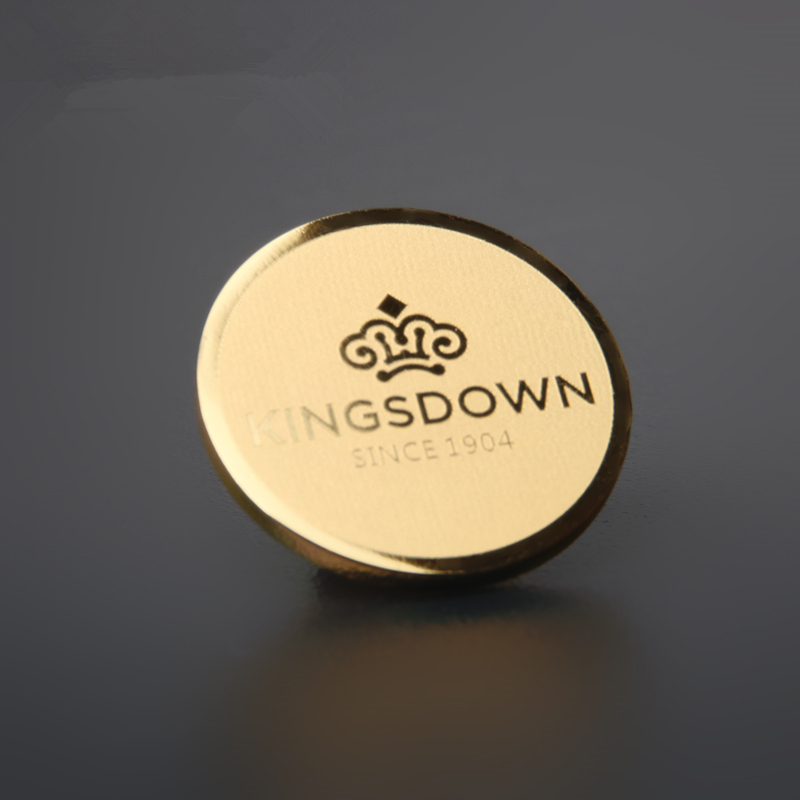 圆形胸牌定做定制大气校牌不锈钢高端激光雕刻logo徽章 直径2.5厘米