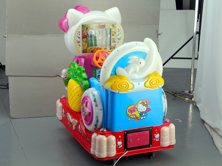 2018新款kt凯蒂猫儿童投币摇摇车画屏摇摆机小孩摇摆车电动摇摇马