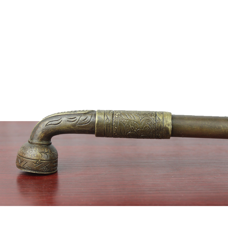 宇卓铜器纯铜烟杆 黄铜烟斗 旱烟斗 工艺品摆件 长86cm烟杆款式一