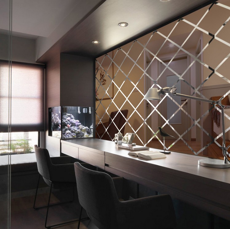 镜面立体墙贴客厅餐厅电视背景墙玄关吊顶装饰大方扩大空间感装饰墙纸