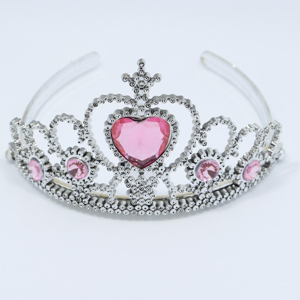 冰雪奇缘公主王冠头箍宝宝头饰女童箍卡皇冠头饰儿童饰 红色