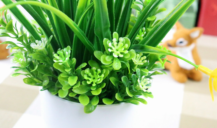 客厅室内摆设仿真塑料绿叶植物小盆栽酒柜电视柜假花套装饰品摆件仿真