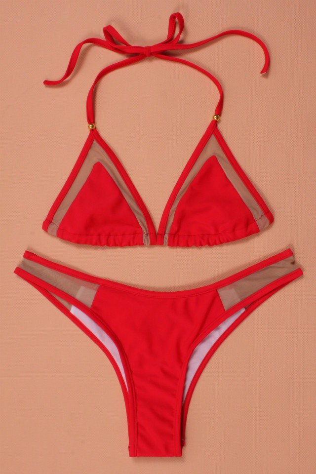 奢立方8686欧美外贸热销新款女装 敦煌比基尼泳衣性感网纱泳装投561