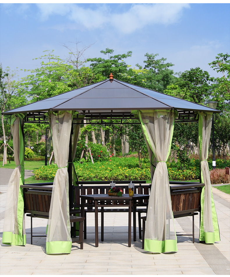 莫家户外罗马帐篷凉亭庭院花园室外铁艺四柱帐篷亭子遮阳棚防雨篷广告