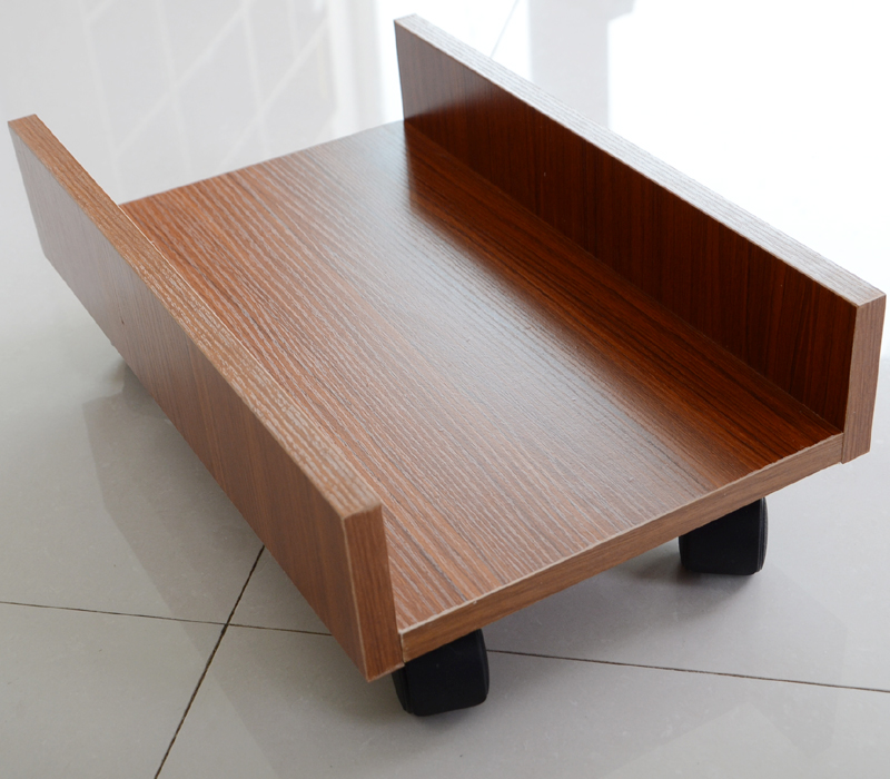 台式电脑主机托主机架底座托盘机箱托架托移动滑轮置物架大号实木柚木