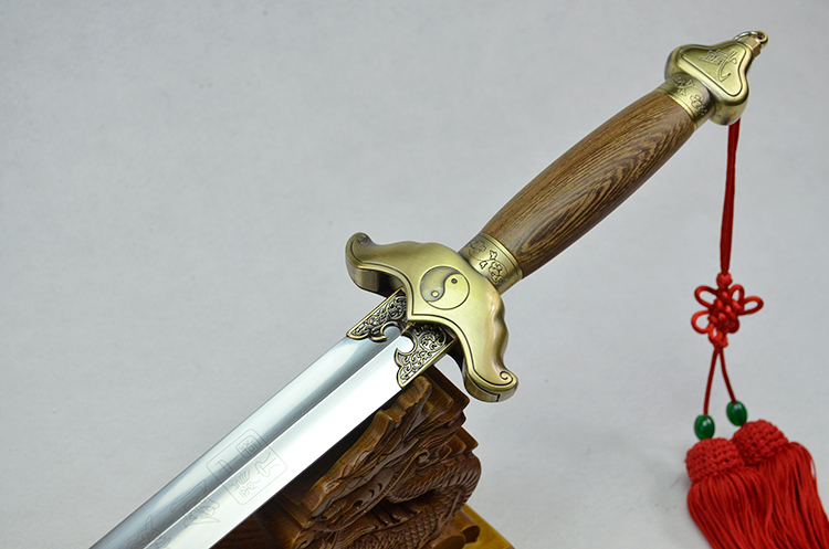 龙泉不锈钢男女太极剑硬剑武术晨练软剑未开刃 26寸