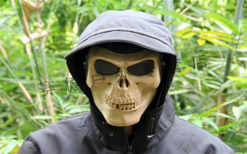 m02骷髅面具户外军迷cs防护cosplay战恐怖逼真整人吓人全脸圣诞节面罩