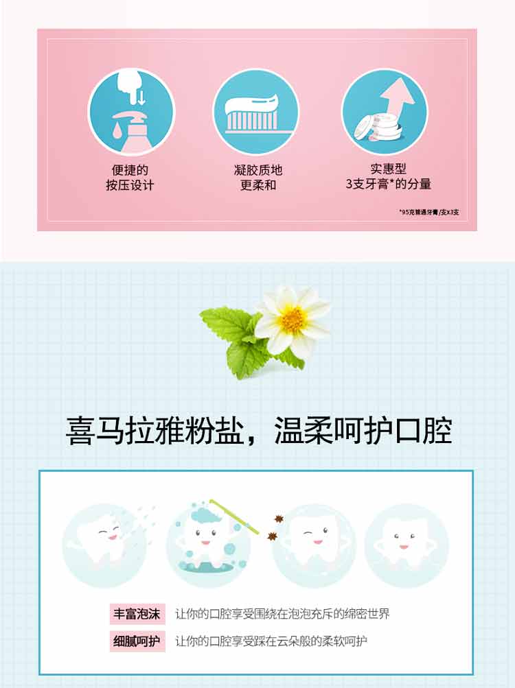 Members Mark LG粉盐牙膏.2X285G