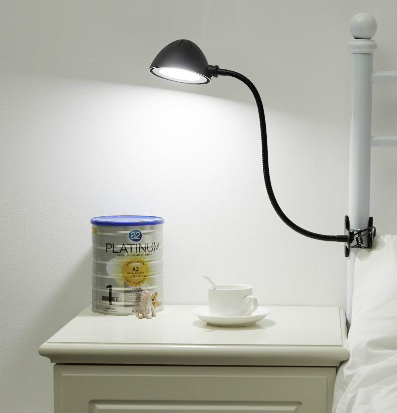 床头阅读灯夹灯夹式led台灯可充电插电式简约宿舍床头夹式读书带夹子