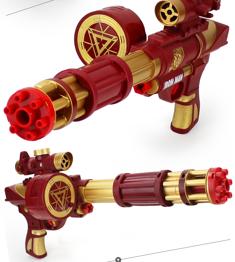 手动加特林水晶弹软弹复仇者联盟美国队长儿童玩具枪 黑色经济版