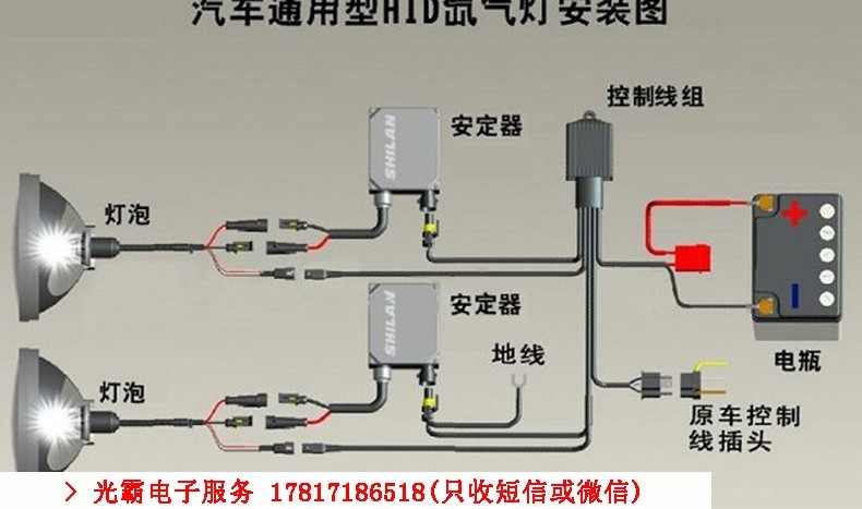 jhd55w氙气灯大灯hid 汽车疝气灯套装 快启疝灯 氙灯泡h1 h7h4 套餐五