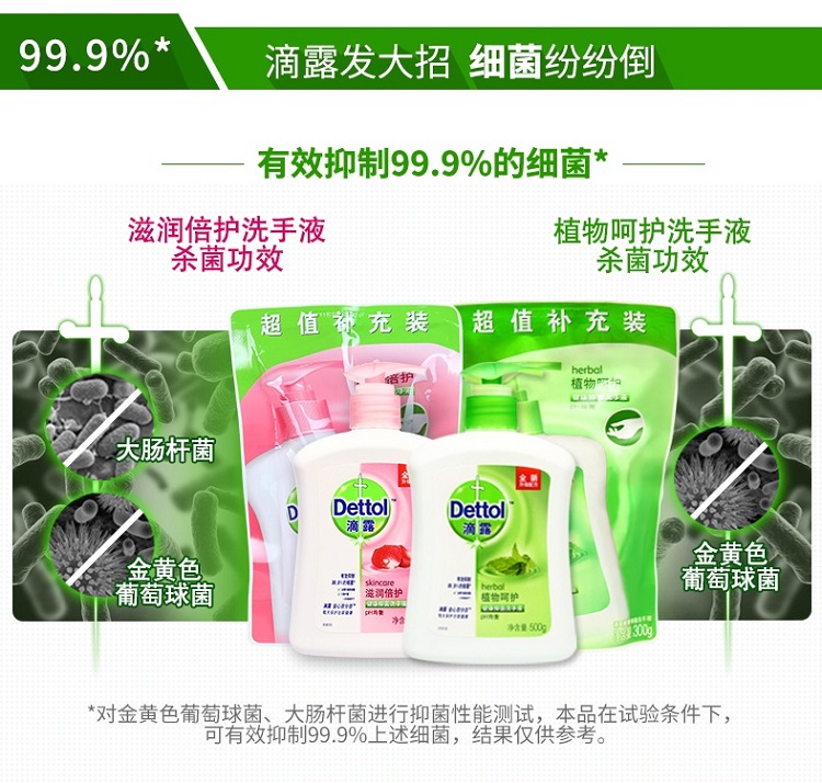 Members Mark 滴露洗手液组合装.3X500G+3X300G Item#:980007030