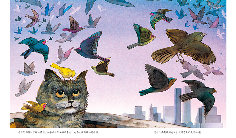 《硬壳精装 想飞的猫(精) 持久绘本 一本友情与互助的欢乐图画书 激发