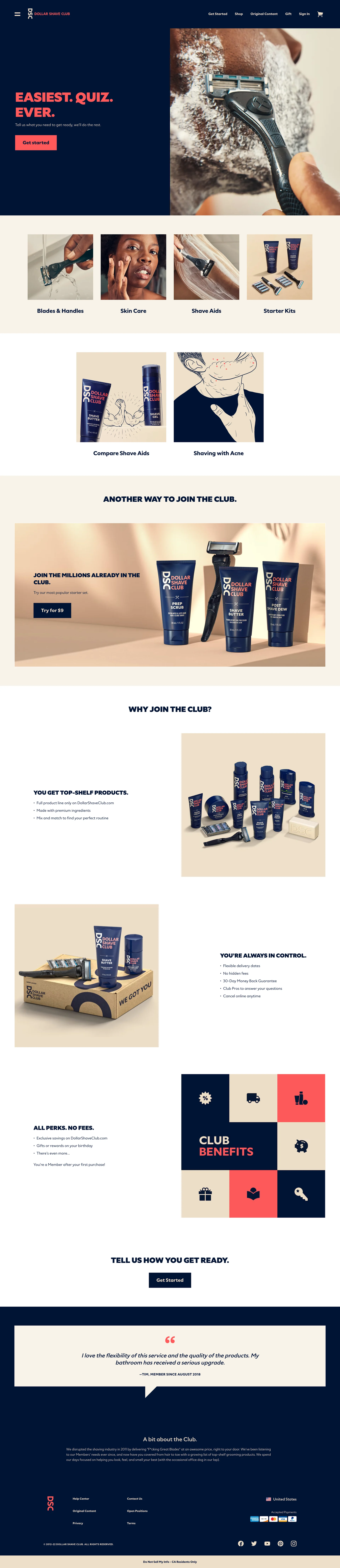 欢迎加入俱乐部！开始剃须吧