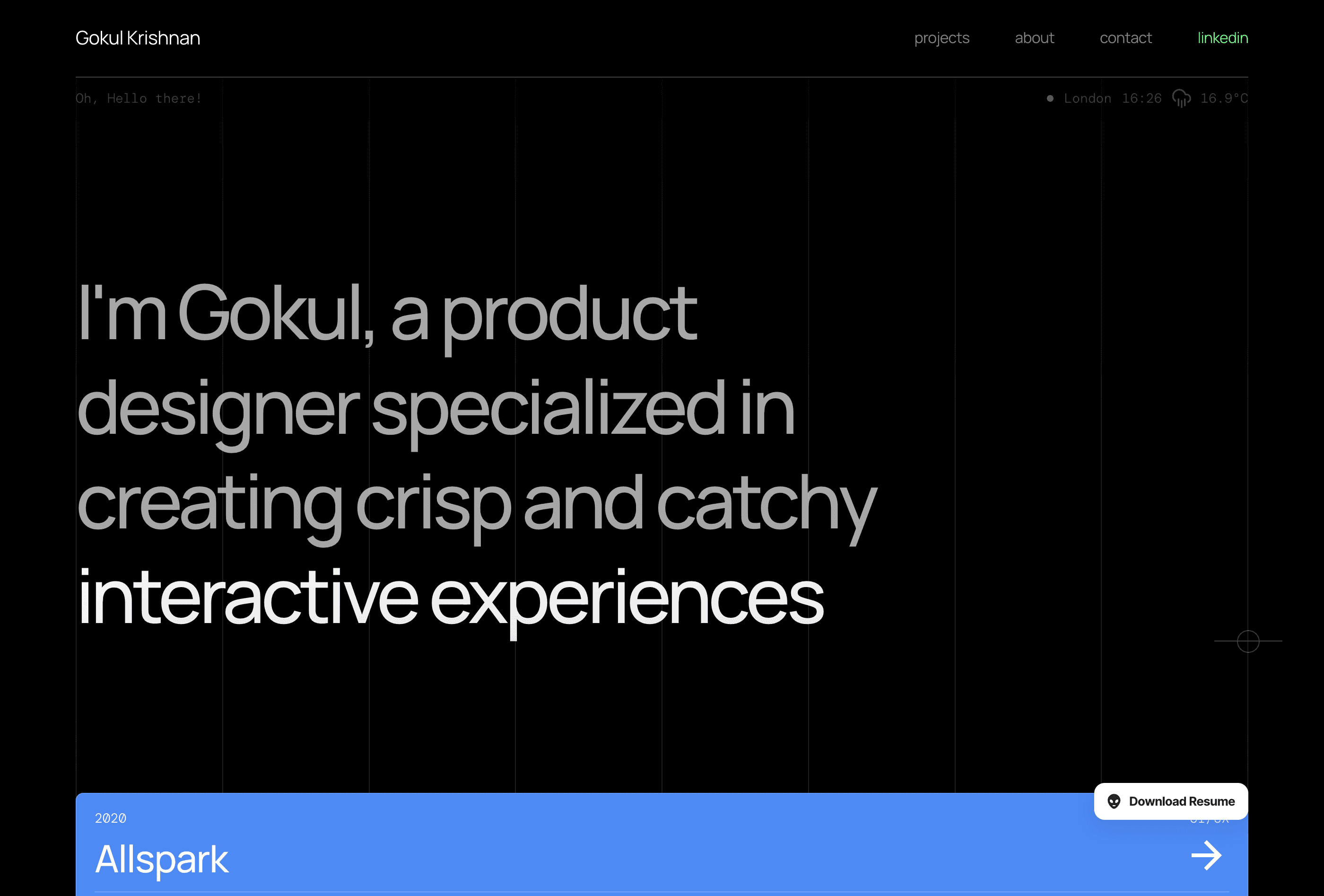 Gokul，专注于打造清晰吸睛的品牌和用户体验的产品设计师