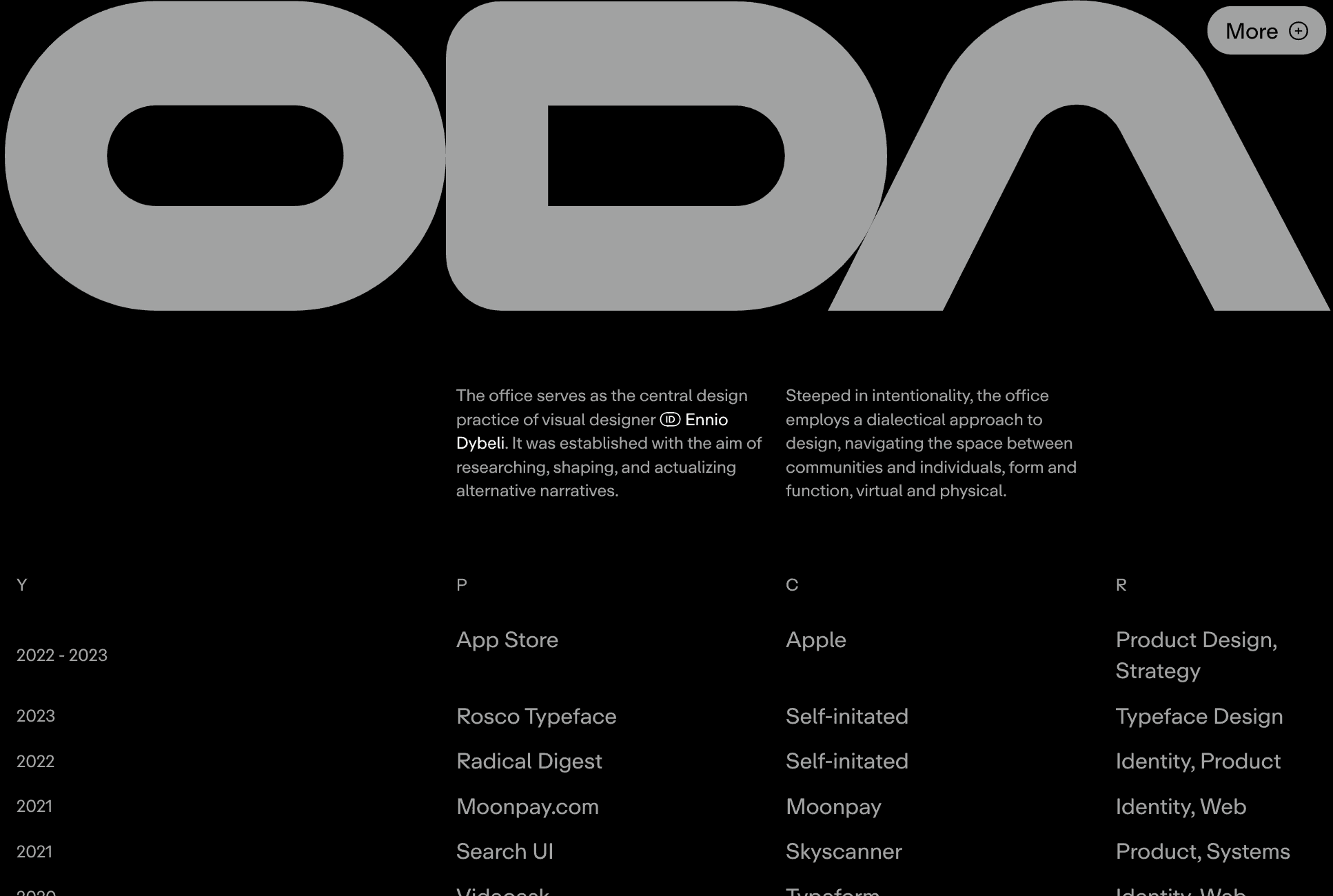 Ennio Dybeli的设计实践