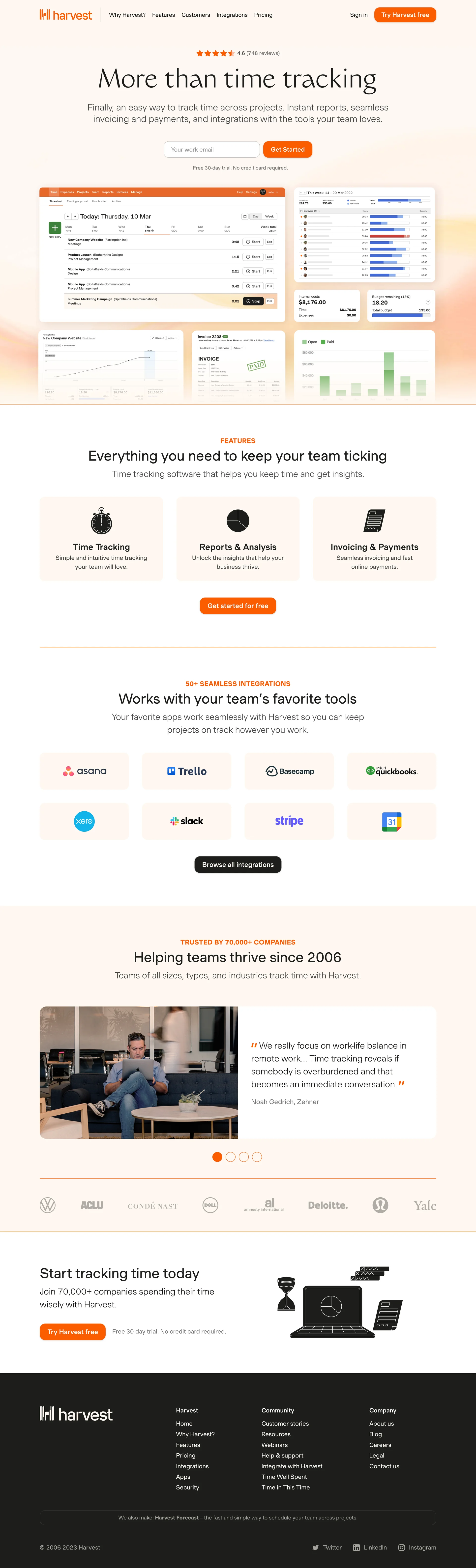 带发票的时间追踪软件