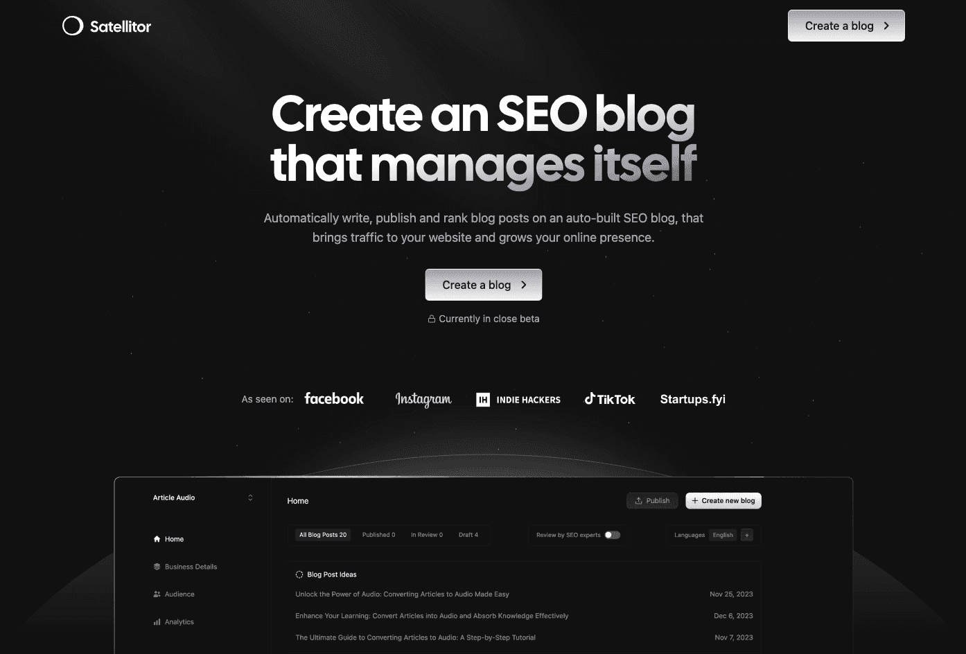 创建自我管理的SEO博客