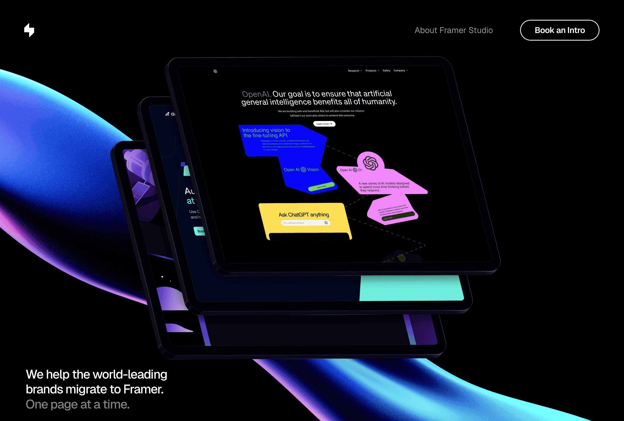 我们帮助世界领先品牌迁移到Framer，一次一页
