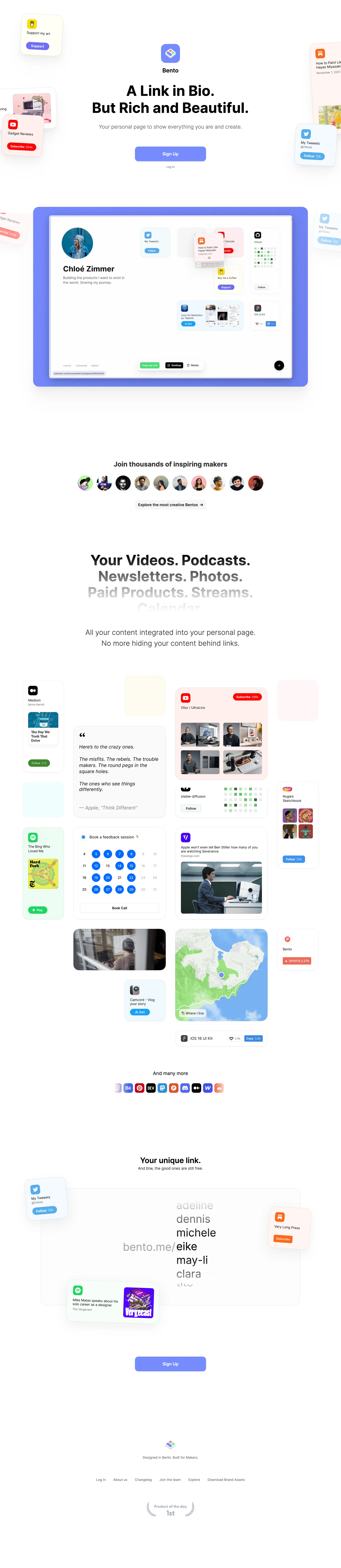 丰富而美观的个人链接