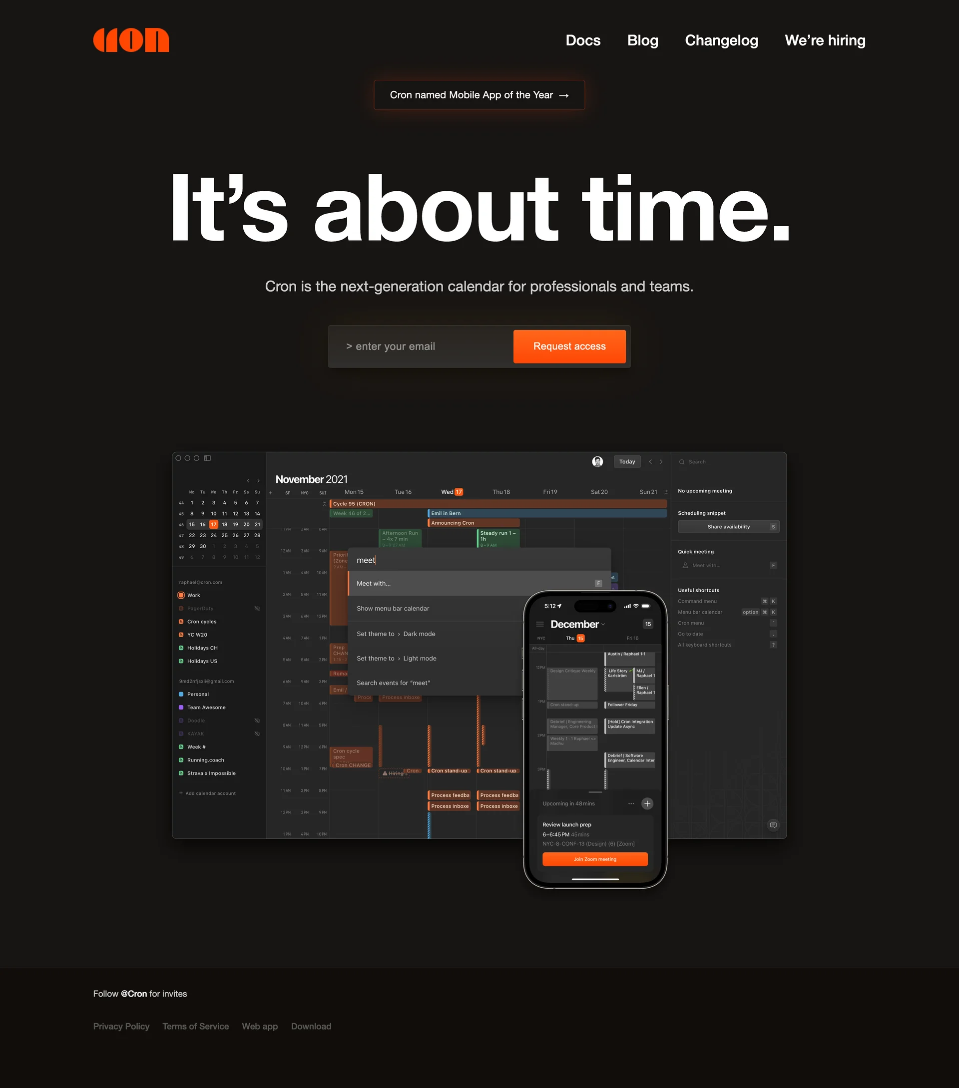 专业人士和团队的下一代日历