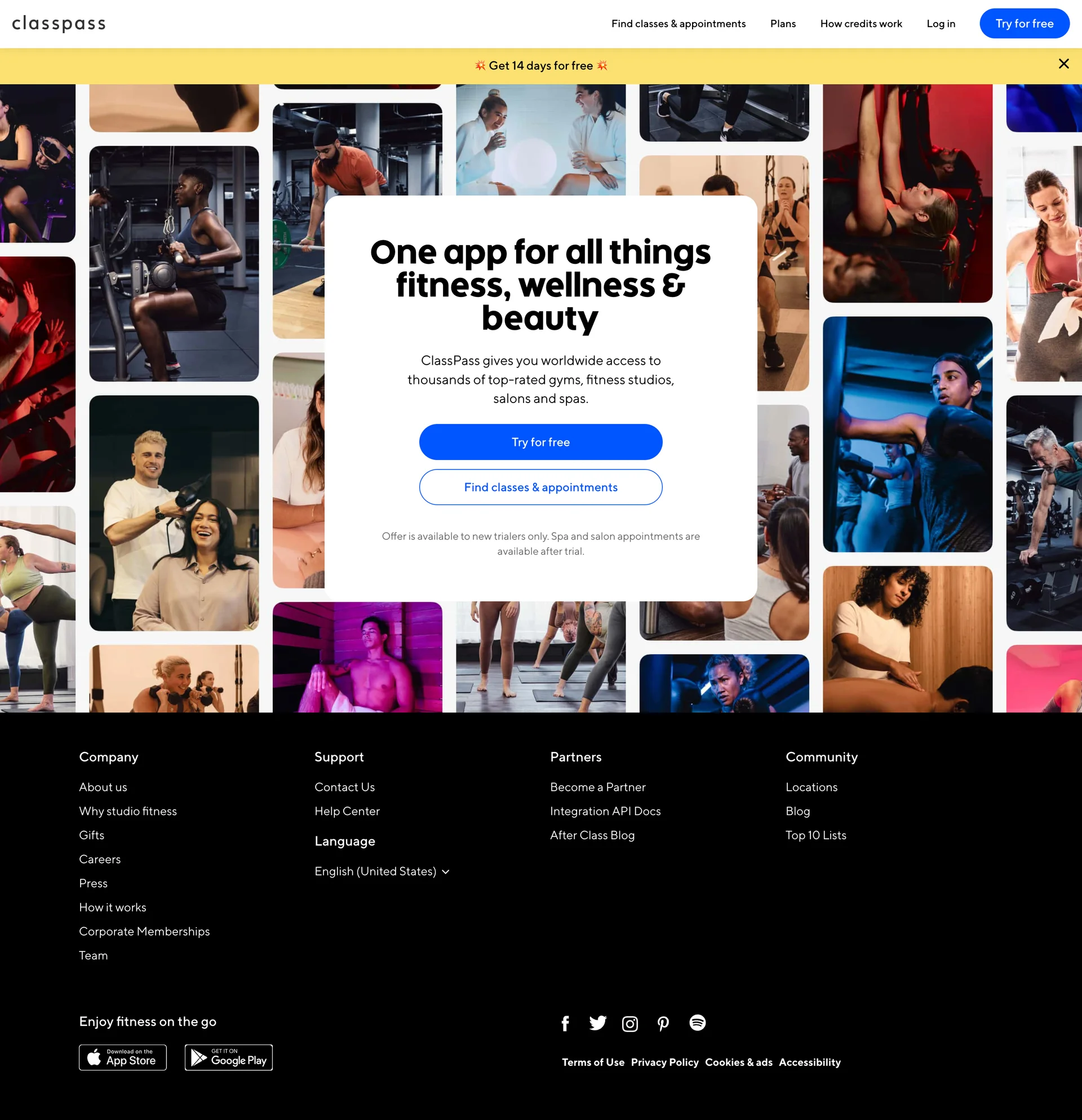 预订健身课程和沙龙预约