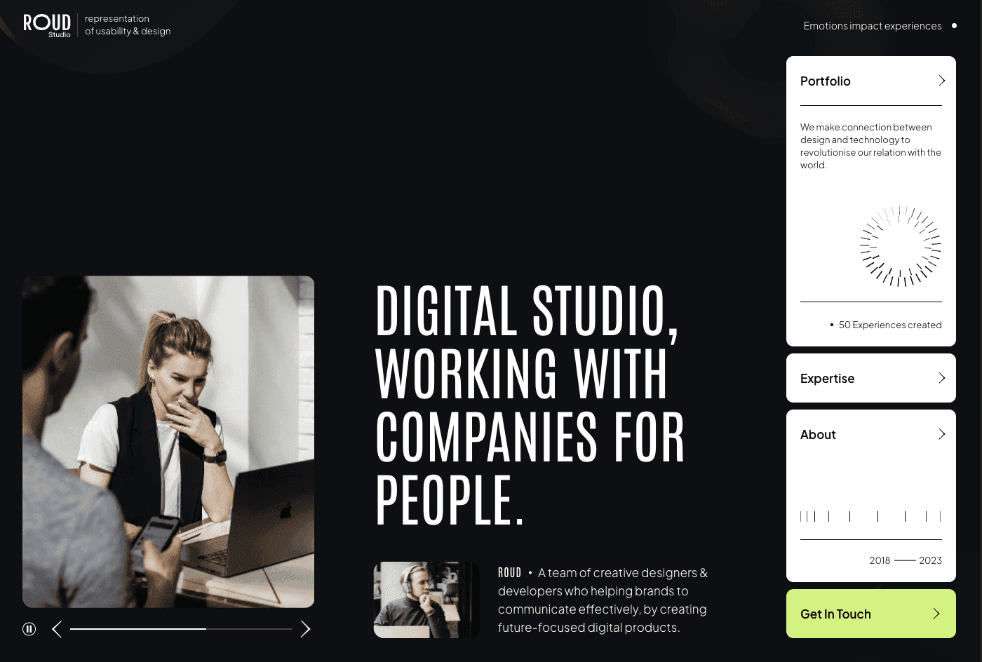 与以人为本的公司合作的数字工作室