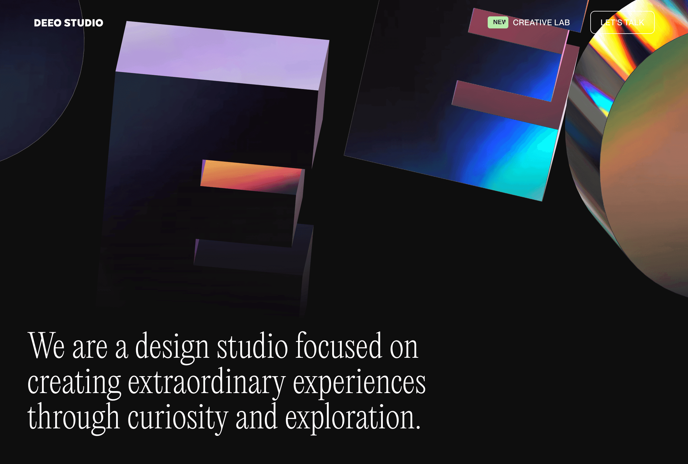 我们是一家设计工作室，专注于通过好奇心和探索创造非凡体验