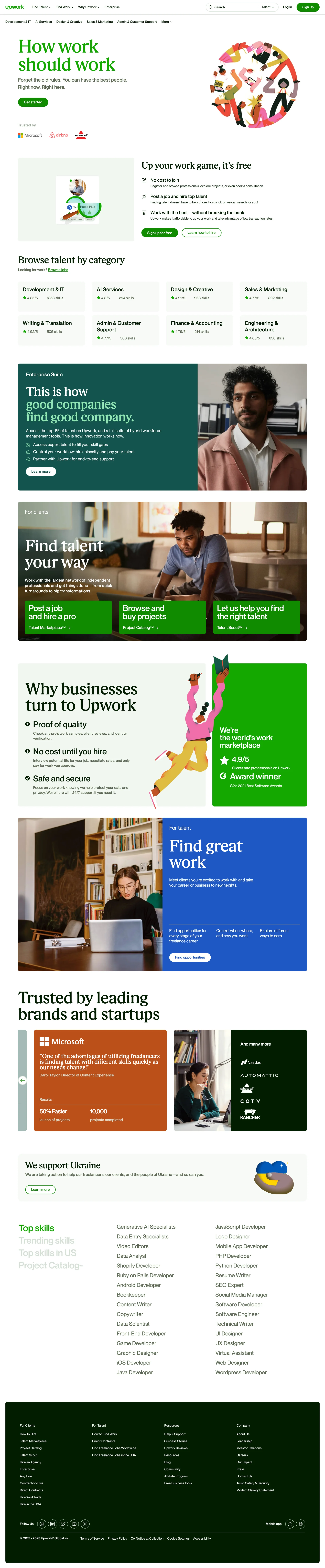 自由职业者的优质工作