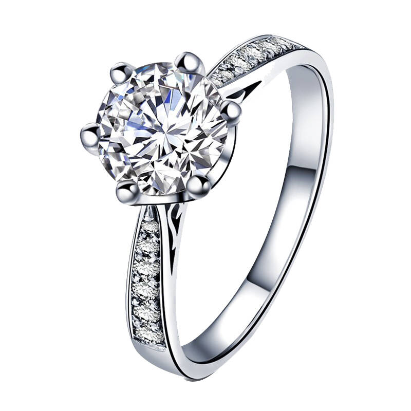 喜钻六爪镶托钻戒图片