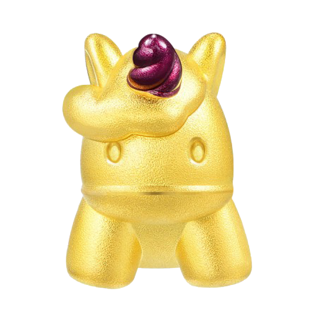 觅宿999足金生肖黄金老鼠吊坠