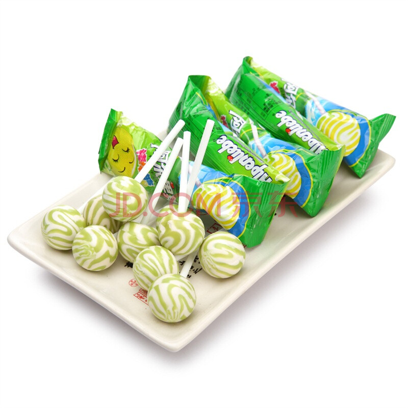 阿尔卑斯柠檬牛奶味硬糖棒棒糖200g