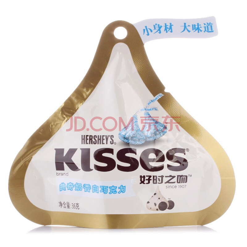 好时之吻kisses曲奇奶香白巧克力36g