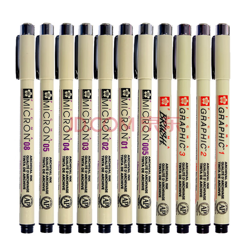 电脑办公 文具/耗材 画具画材 樱花sakura 针管笔xsdk1#49硬头 1.