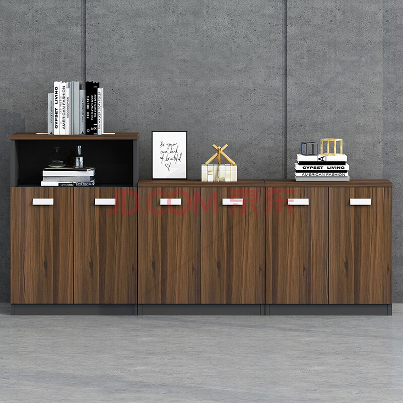 卡奈登 简约档案储物矮柜 木质办公家具文件柜 职员办公资料茶水柜 六