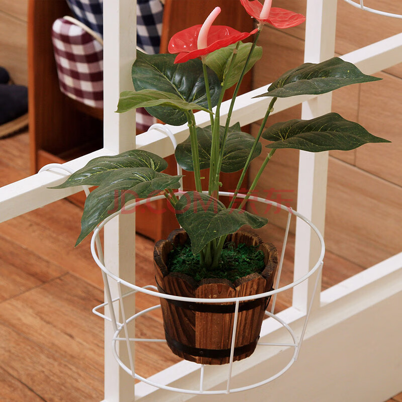 花盆挂架 挂篮 铁艺护栏杆悬挂式多肉植物花卉置物架阳台户外花盆挂篮