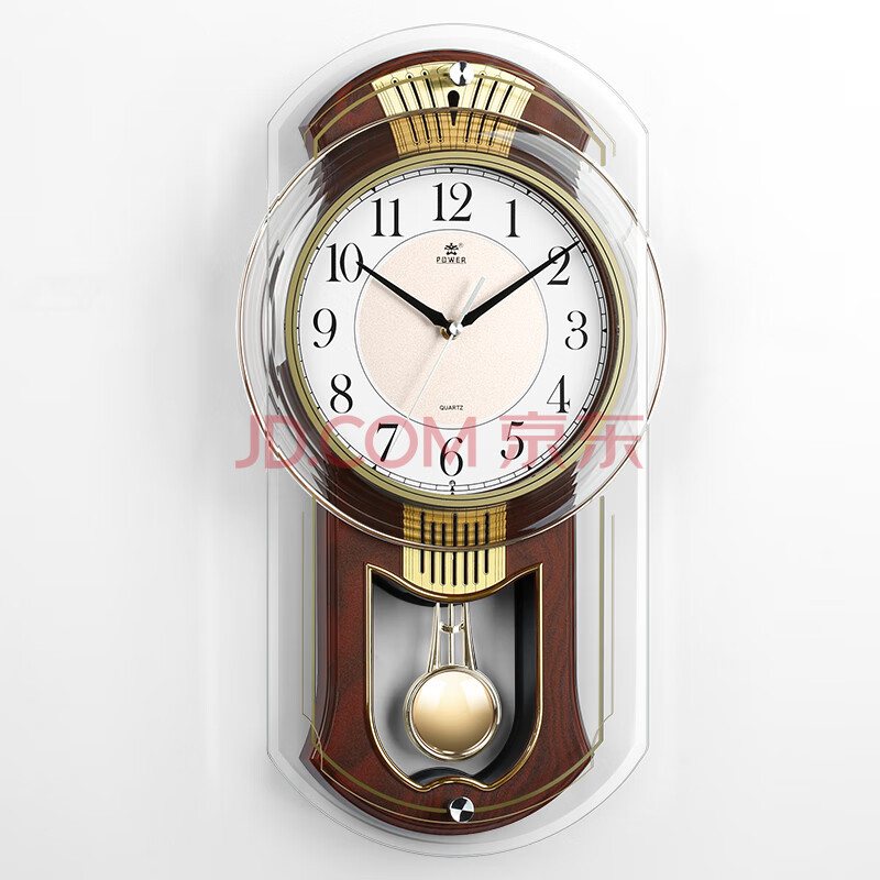 霸王(power)钟表客厅创意时钟整点音乐报时挂钟欧式奢华静音石英钟