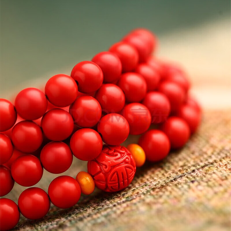 凤凰涅磐朱砂手链女士手串多圈本命年红色串珠原创中国风复古民族风手