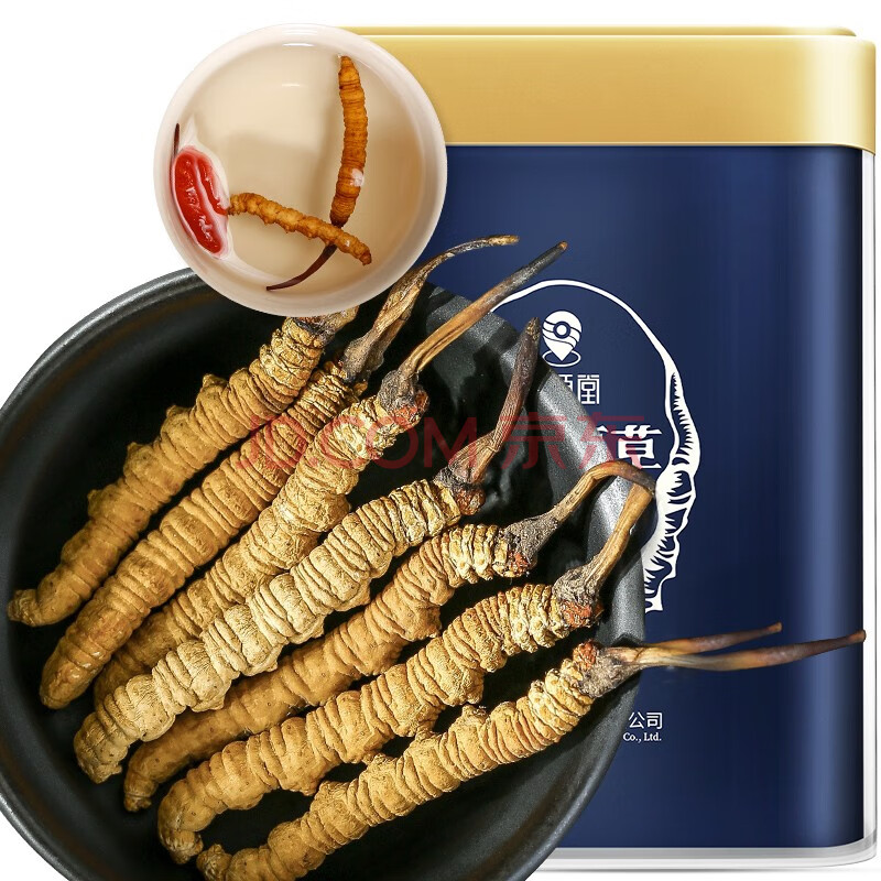 青源堂冬虫夏草3条g高品质无断草无竹签饱满高洁净冻干虫草20克家庭装