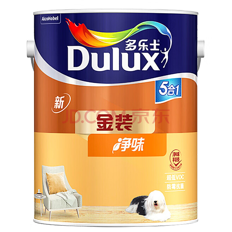 多乐士(dulux)a997 金装净味五合一 内墙乳胶漆 油漆涂料 墙面漆白色