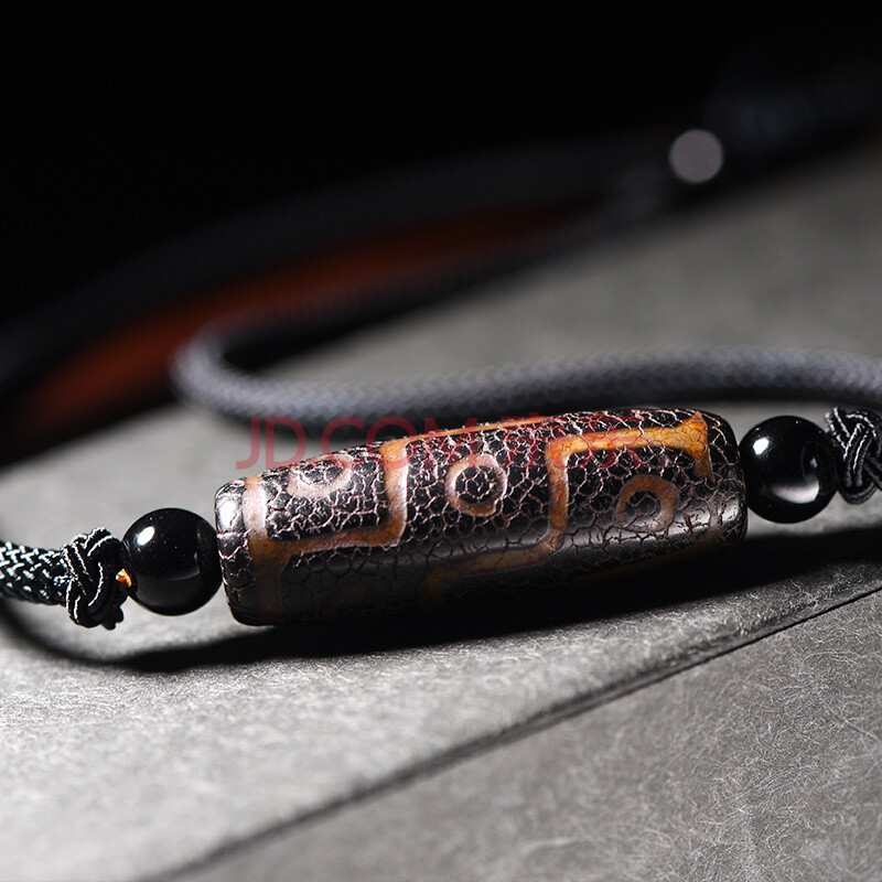 慈灵阁西藏天珠真品九眼老天珠吊坠玛瑙项链男男士锁骨链带证书