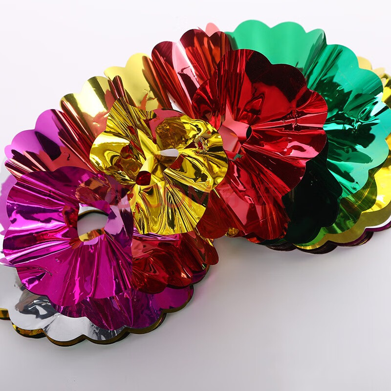 梦桥彩色拉花加密彩带节年会开业布置装饰新年拉花装饰商场学校幼儿园